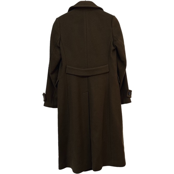 THEORY double breasted wool coat / army green / medium - Picture 2 of 9